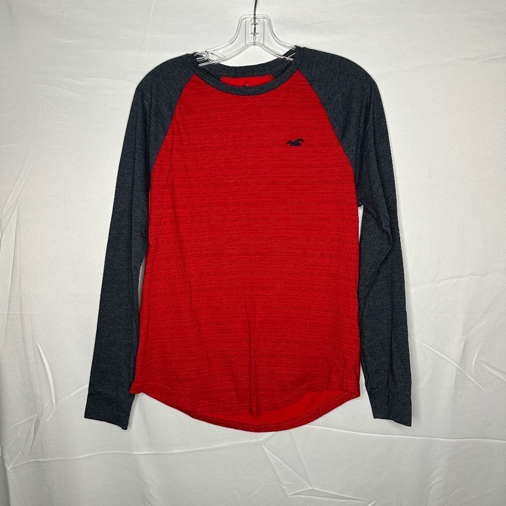 Hollister Red & Navy Long Sleeve Tee